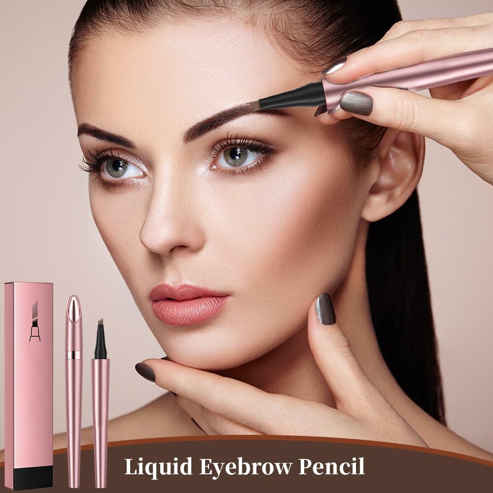 YIWANLLE 3D Microblading Eyebrow Tattoo Pencil Waterproof C-Black 1 Count