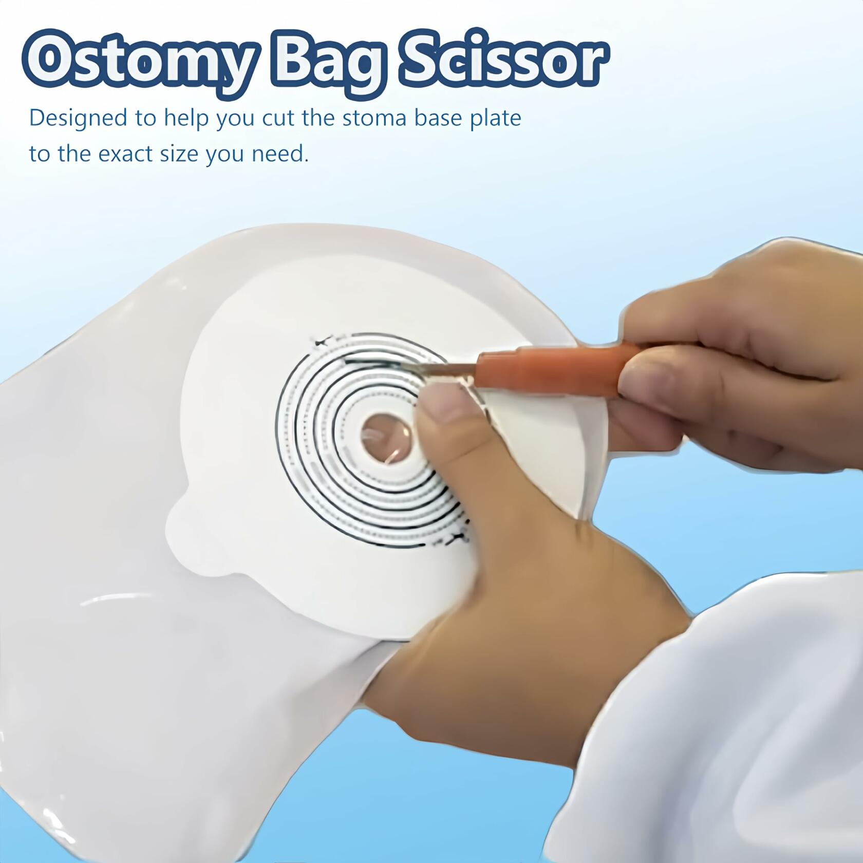 FOTN 2PCS Ostomy Bag Scissor 5inch Blunt Tip Nursing Cutter Orange