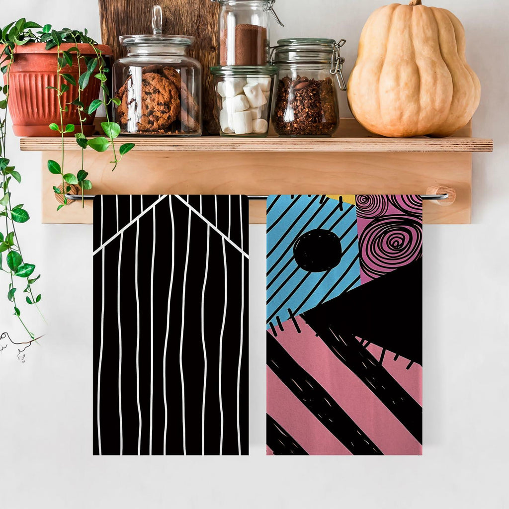 Jiudungs Halloween Kitchen Towels Set of 2 Orange 18x26 Inch