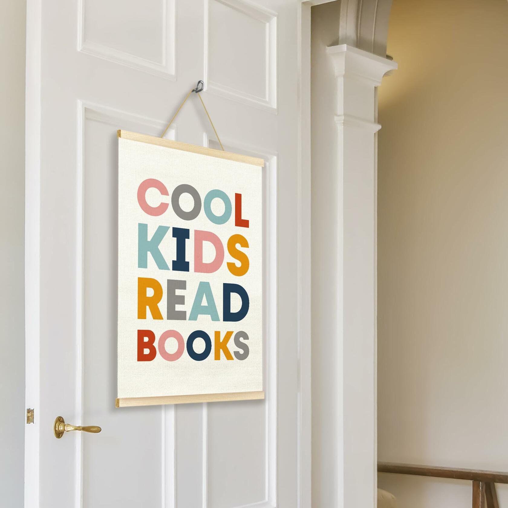 TAEDIN Kids Book Poster Hanger Frame Wooden Colorful 12x16 Space Theme