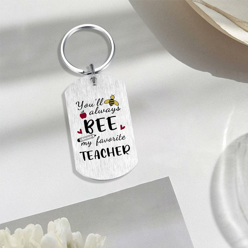 Alotozo Teacher Appreciation Laser Engraved Keychain Bulk Thank You Gifts Small