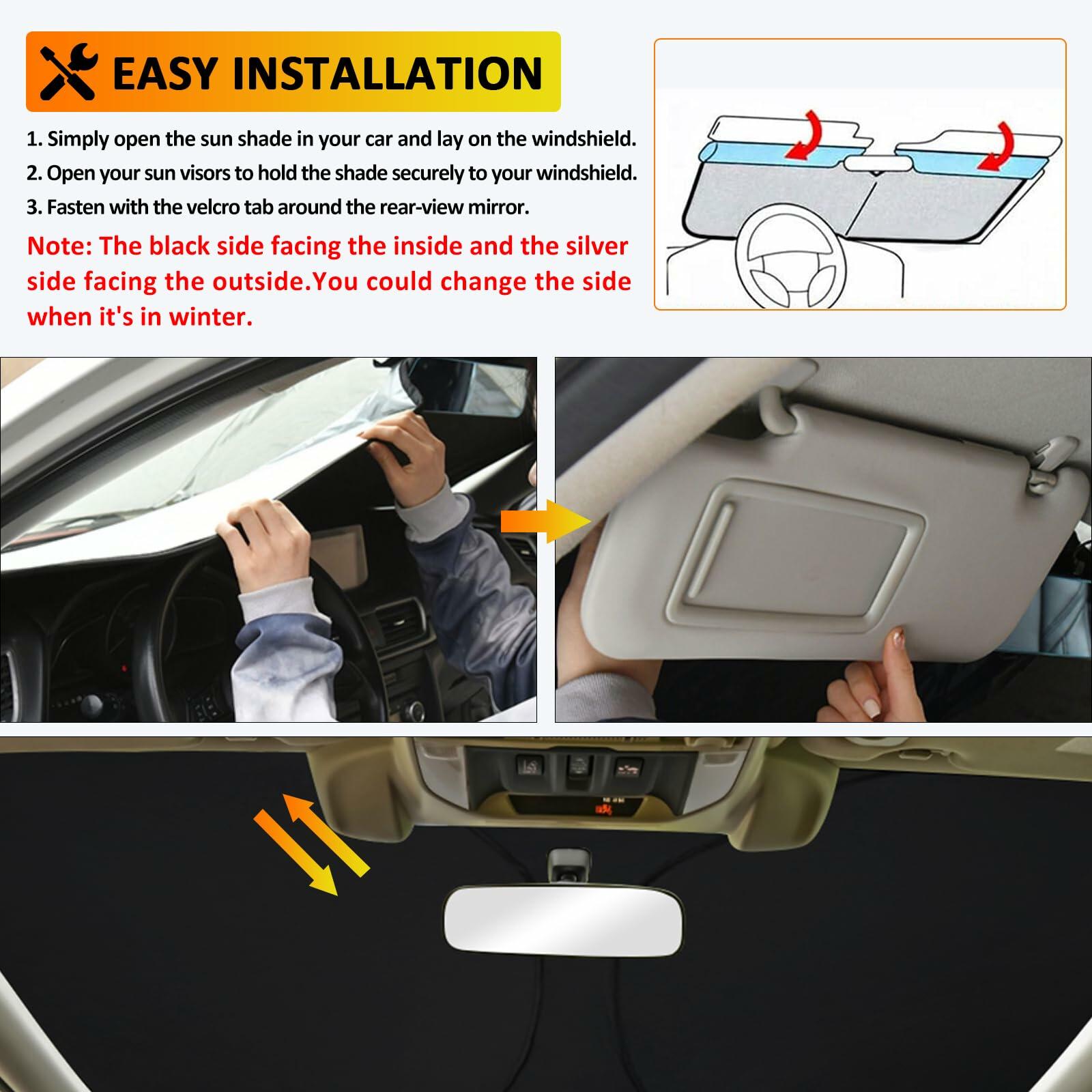 D-Lumina Windshield Sun Shade Subaru Forester 2019-2024 Foldable UV Blocker