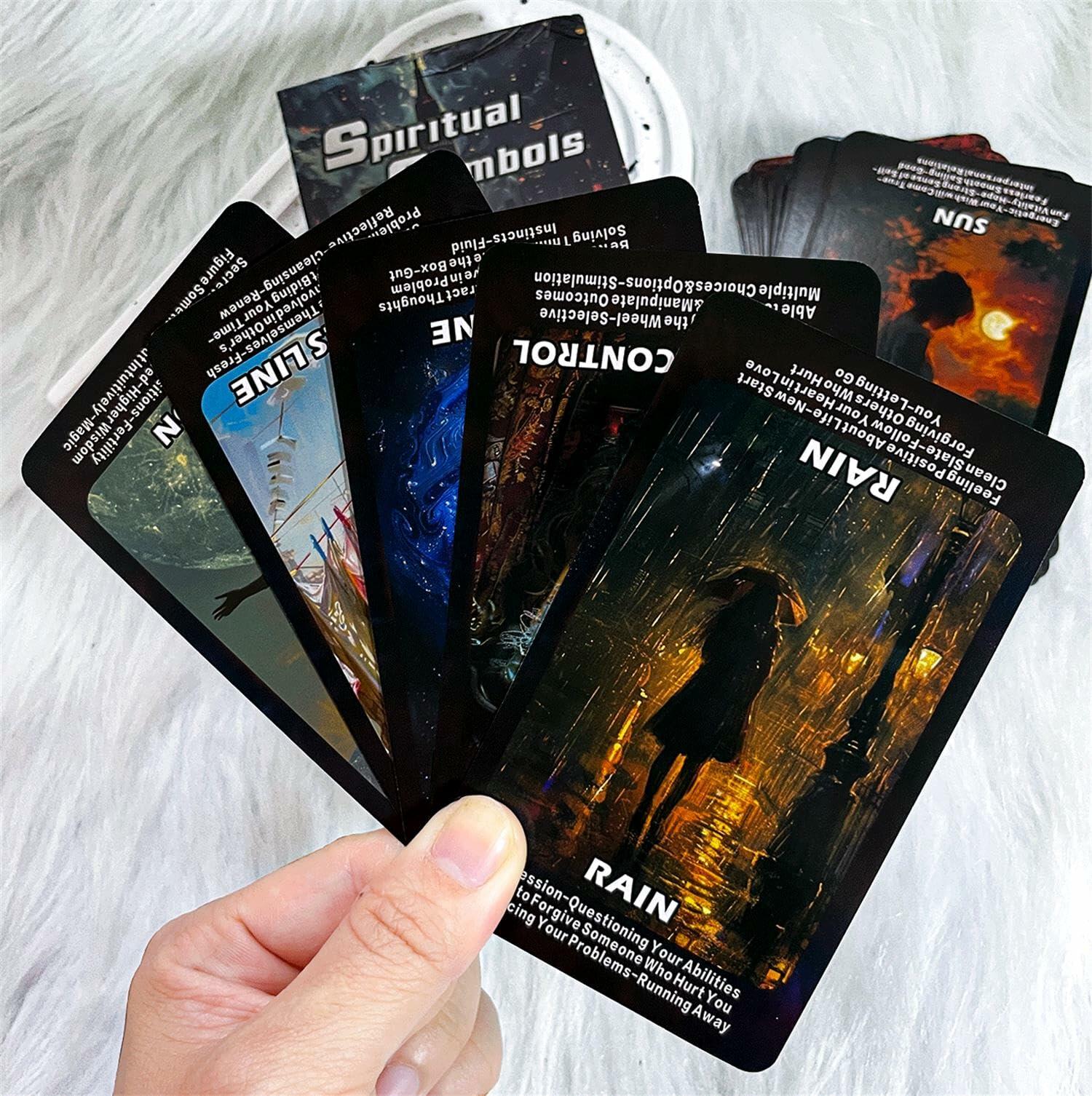 ZHQGYN Spiritual Symbol Oracle Cards Deck for Beginners Life & Psychology