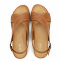 UBFEN Womens Flat Sandals Arch Support Adjustable Slingback Brown Size EUR 37