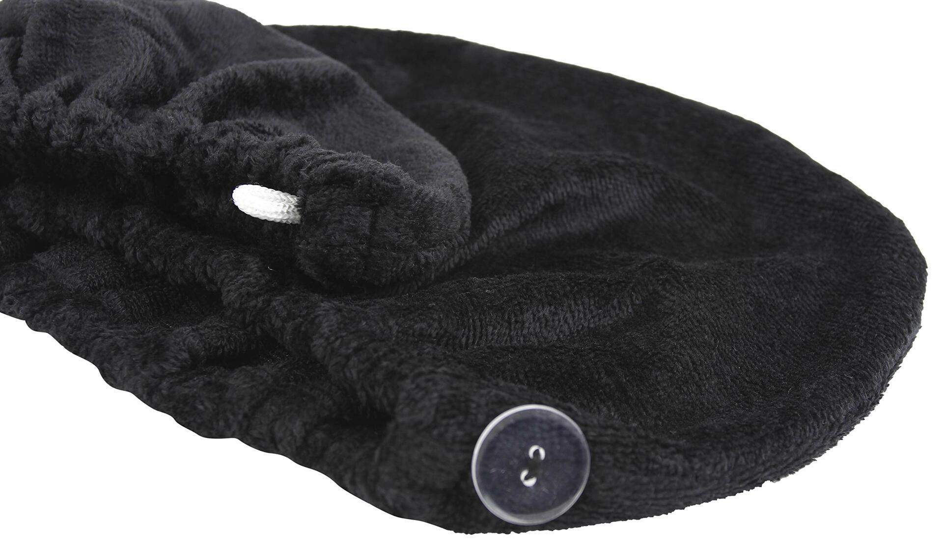 FABBRICA HOME Bamboo Rayon Spa Bath Wrap & Hair Turban Set Navy Blue One Size