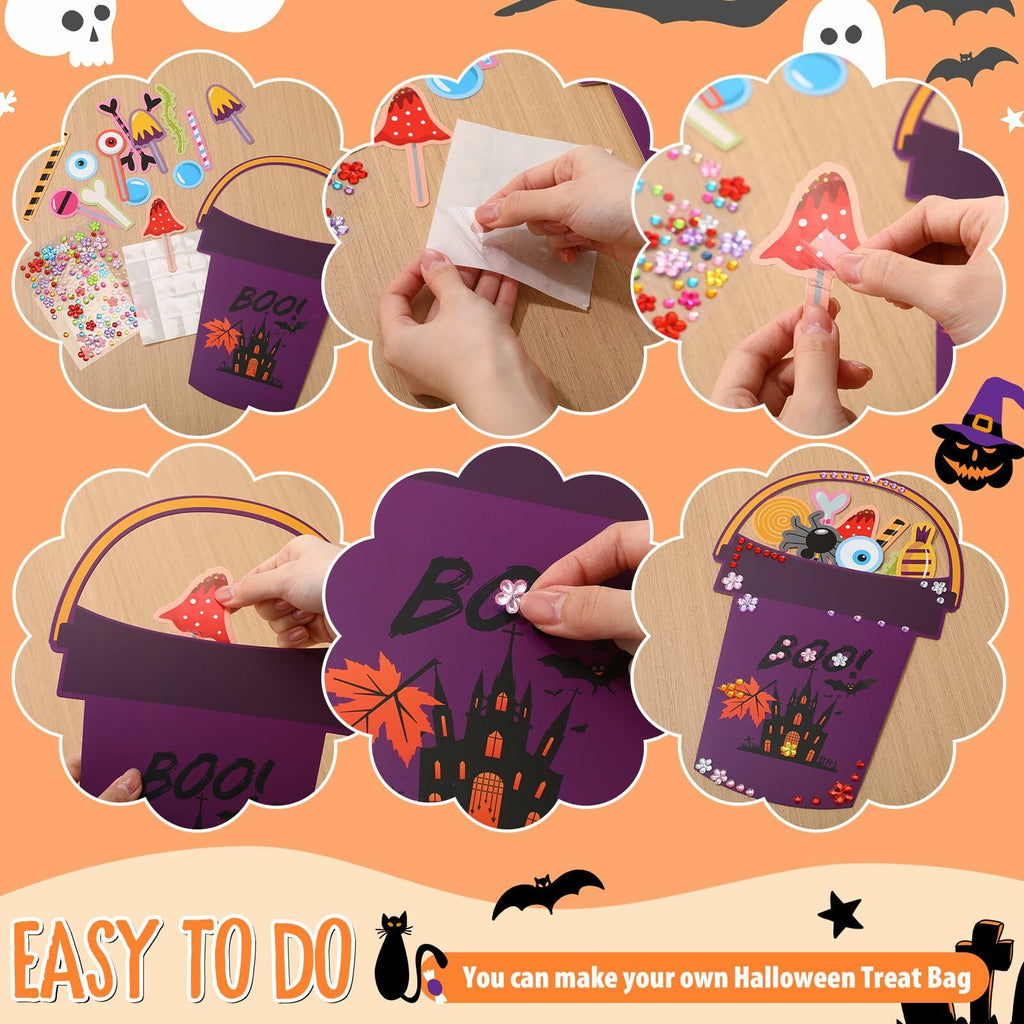 Gersoniel 339 Pcs Halloween DIY Craft Paper Ornaments Kit Pumpkin Ghost Bat