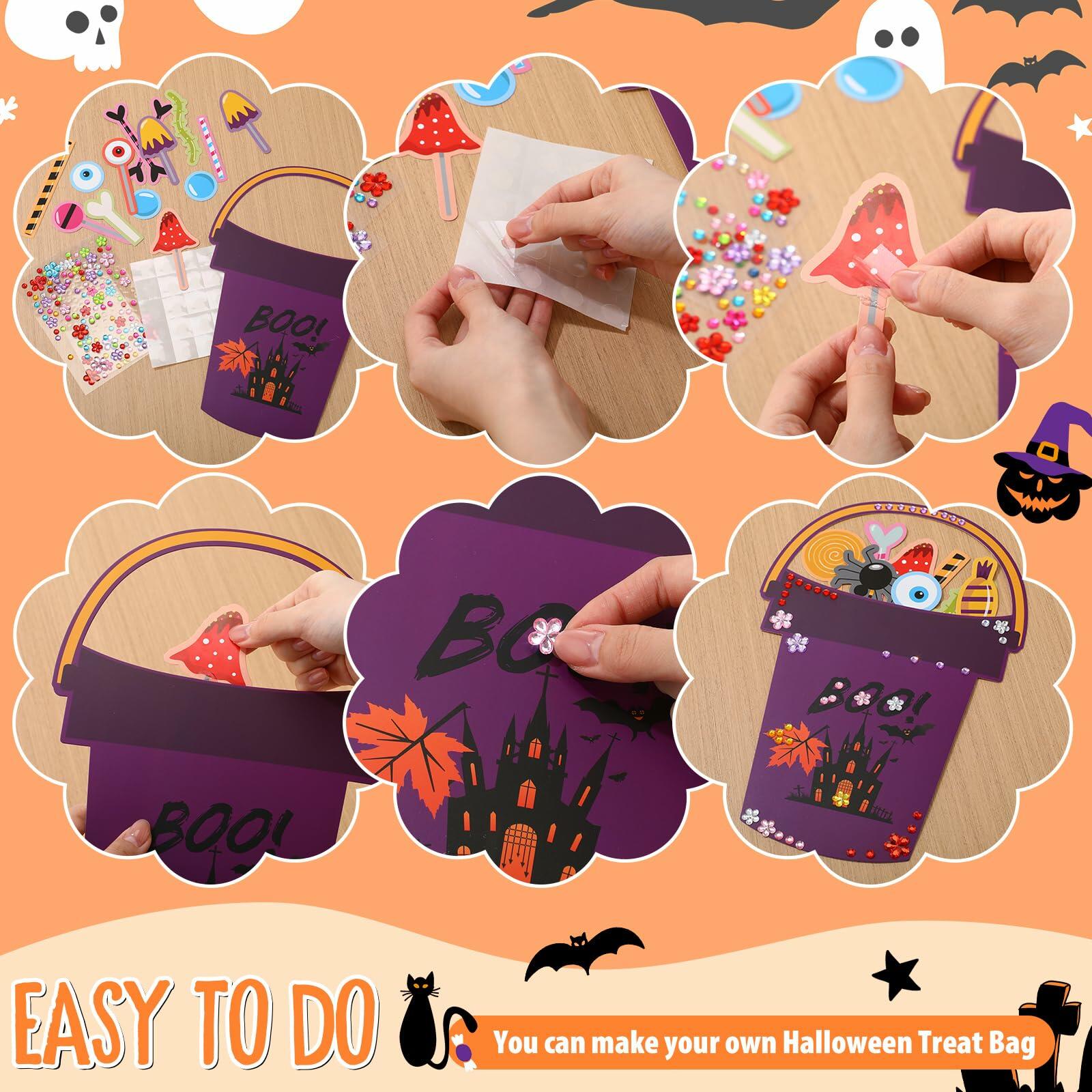 Gersoniel 339 Pcs Halloween DIY Craft Paper Ornaments Kit Pumpkin Ghost Bat