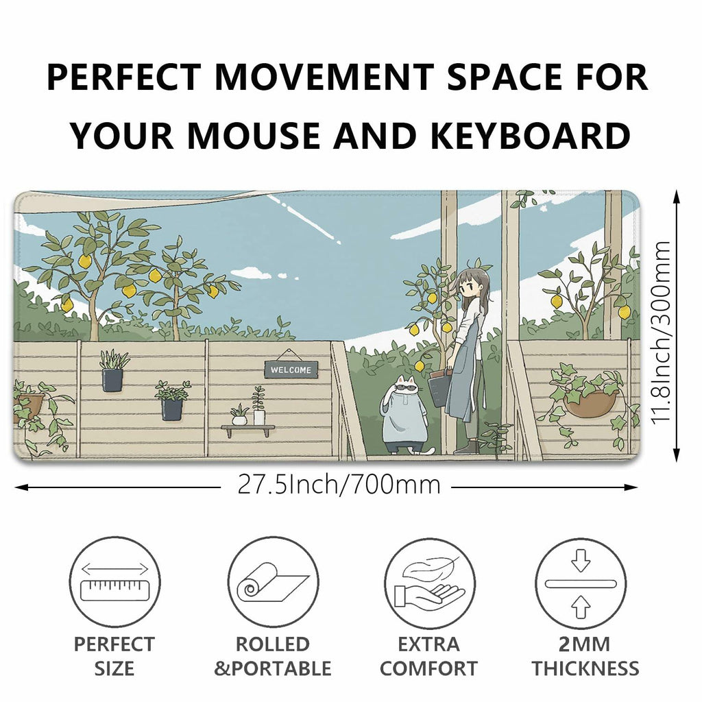 XCDZLNDL Anime Mouse Pad Large Extended Gaming Desk Mat 27.5x11.8 in Welcome