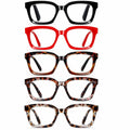 Dccdllo Women's Blue Light Blocking Oversized Square Reading Glasses +3.5