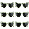Clcnsusilk 16 Pairs Heart Shaped Sunglasses Bachelorette Party Favors Sage Green
