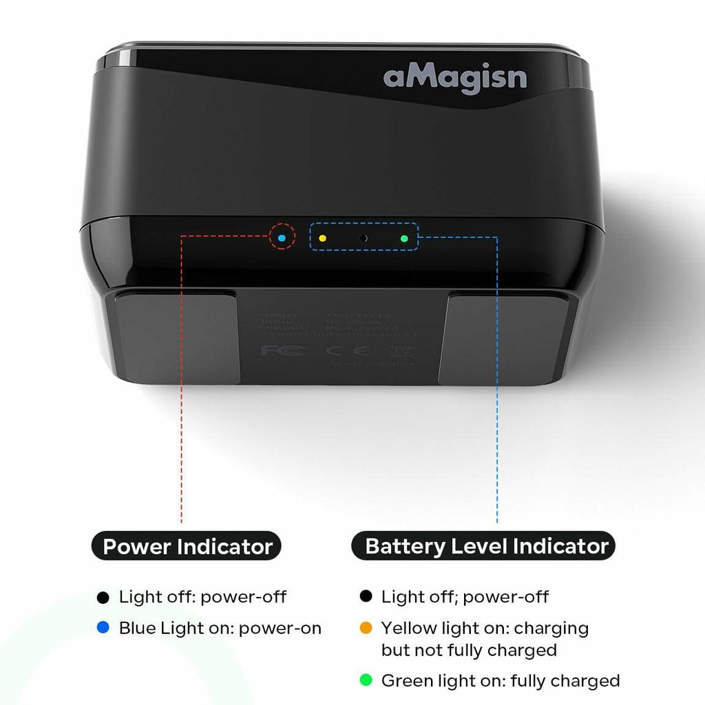 GAEKOL Insta360 X4 3-Slot Battery Charging Hub USB-C Cable Black