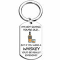 WXCATIM Funny 40 50 60th Birthday Whiskey Gifts for Men Silver Size S