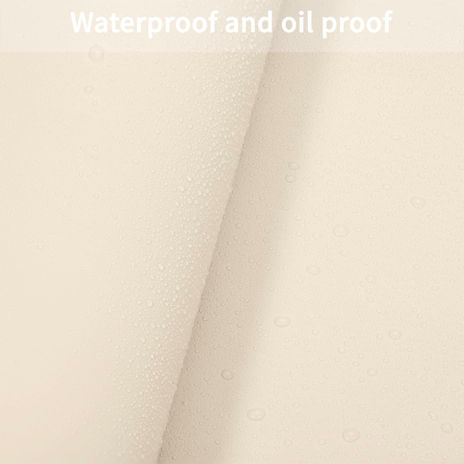 Zinkooat Leather Desk Mat 12x42 Inch 1.8mm Thick Off White Light Gray