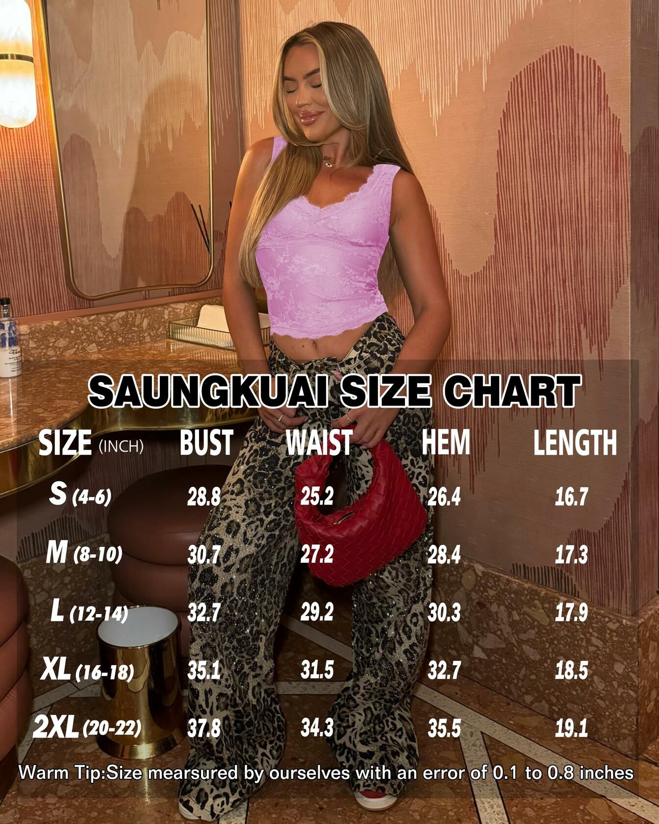 SAUNGKUAI Women's Sexy V Neck Sleeveless Lace Floral Top Bluenova Size M