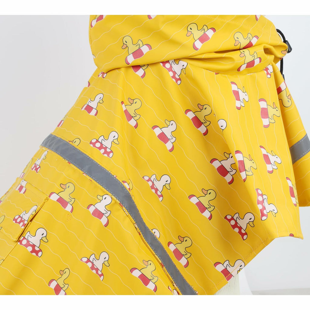 HAPEE Dog Raincoat Reflective Strip Hoodie Poncho Yellow River Size 20"