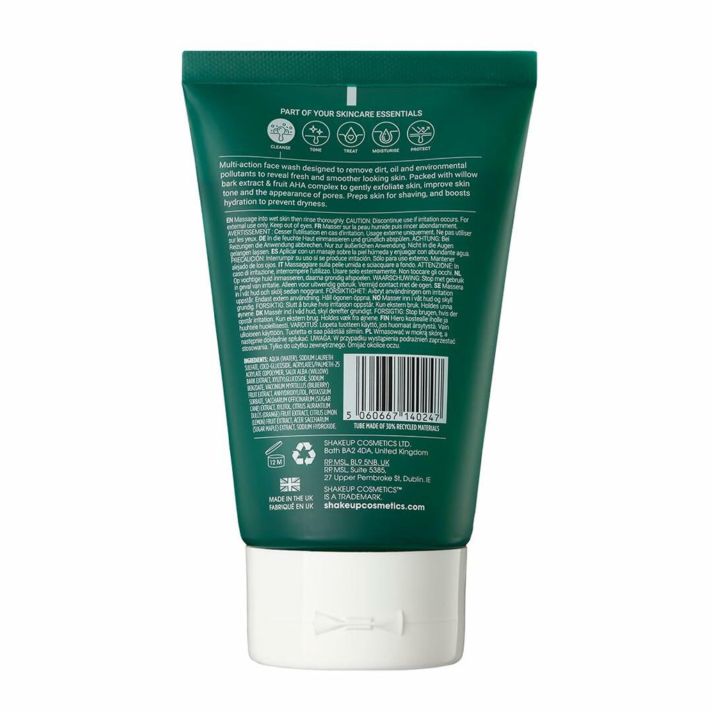 BestBy11/25 Shakeup Cosmetics Mens Face Wash Deep Clean Exfoliate 125ml