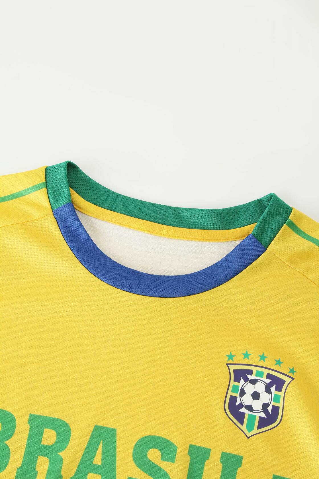 Yanzeeg Youth Soccer Jersey Football Training Shirt Brasil 30 Regular Size 30