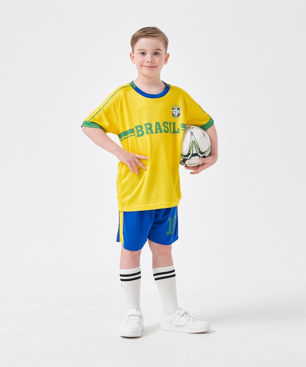 Yanzeeg Youth Soccer Jersey Football Training Shirt Brasil 30 Regular Size 30