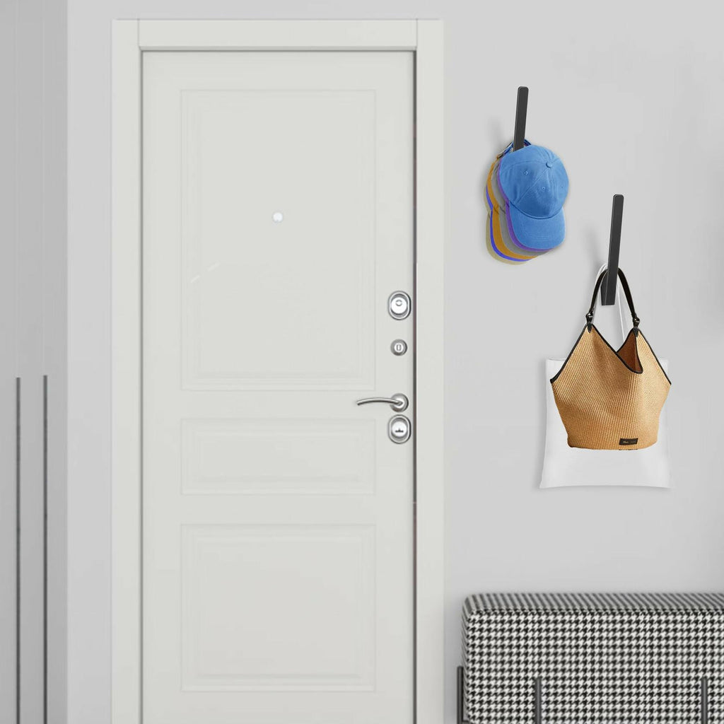 PEDORUBY Wall Mount Hat Rack Hooks for Baseball Caps 3 Pack Black