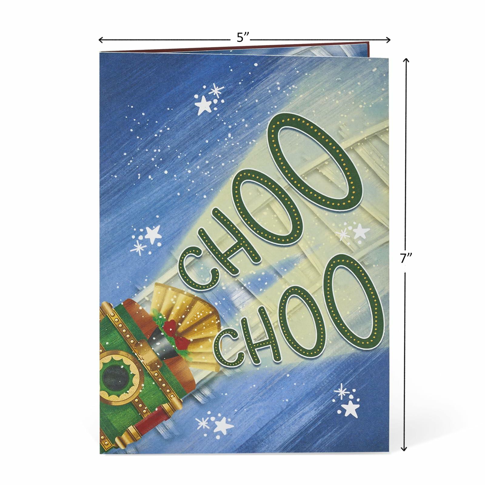 POPWOW Christmas Tree 3D Pop Up Card 5x7 with Envelope & Message Note