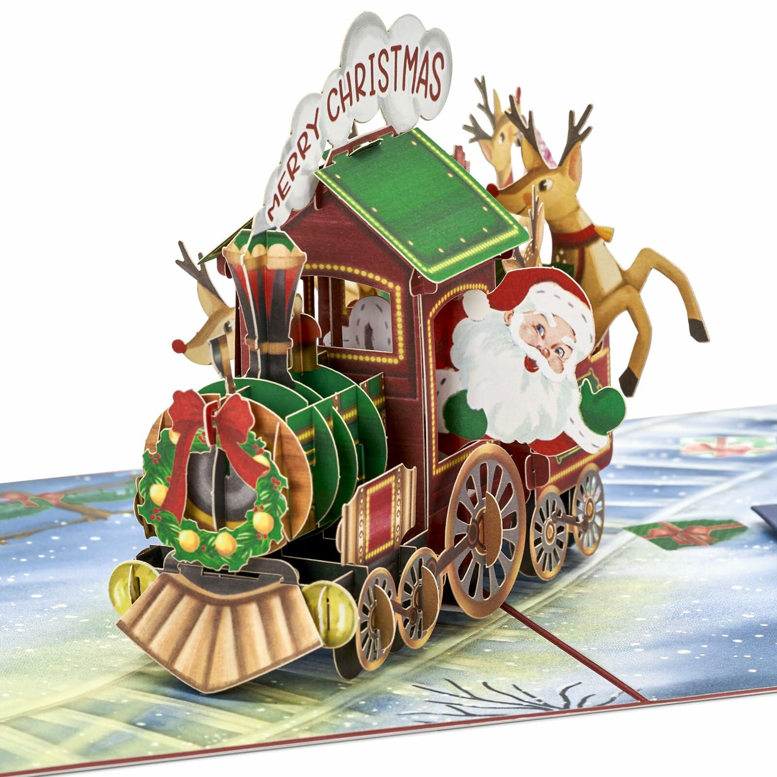 POPWOW Christmas Tree 3D Pop Up Card 5x7 with Envelope & Message Note