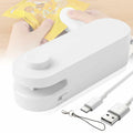 Daioai 2 in 1 USB Rechargeable Bag Cutter Sealer Portable Mini White