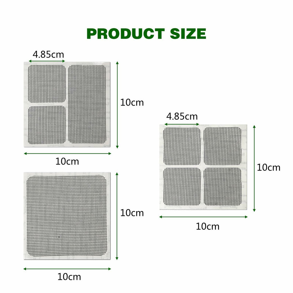 EVKILKJS 30PCS Screen Repair Kit Black Fiberglass Tape Mesh Door Patch