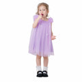 QB Baby Girl Dress Vintage Lace Collar Tulle Skirt Purple Butterfly 12M
