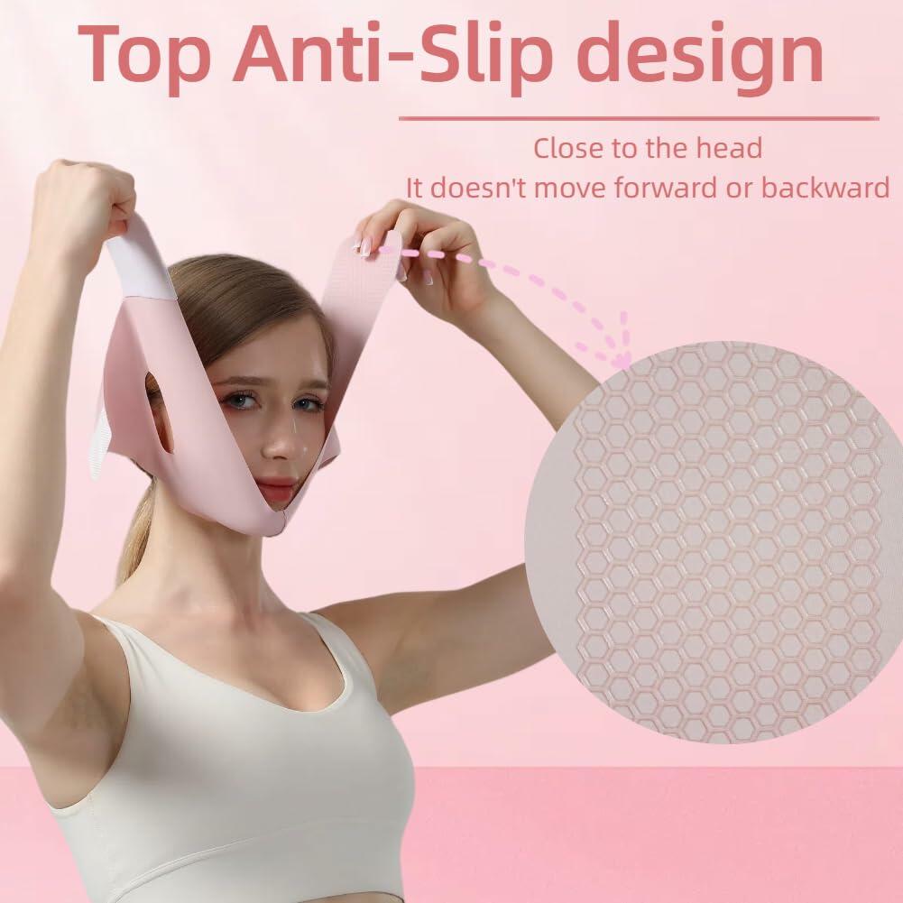 Reusable V Line Face Lifting Strap Jawline Shaper Sleeping Mask Women L