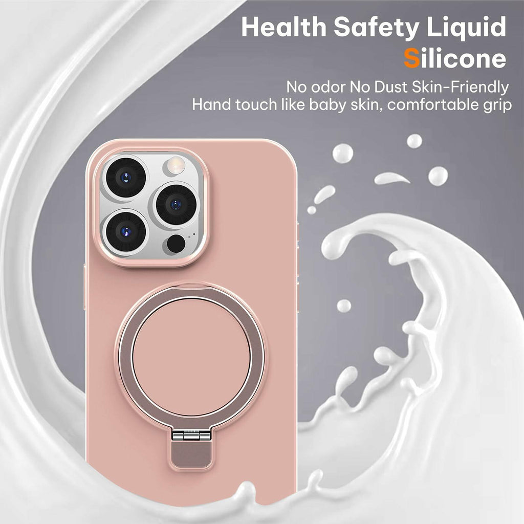 LOHASIC iPhone 15 Pro Max Case MagSafe Silicone Stand Shockproof Purple