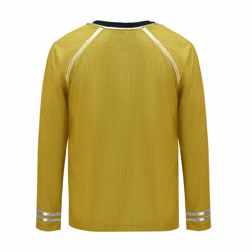aiweran Captain Kirk Costume Adult Men Yellow T-Shirt(S), Small