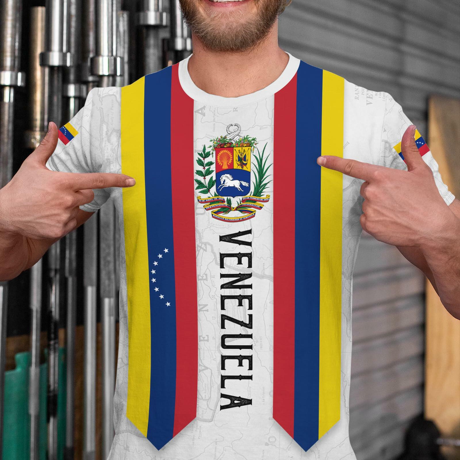 BJU Venezuela Flag T-Shirt Unisex Crewneck Short Sleeve Casual Printed Tee