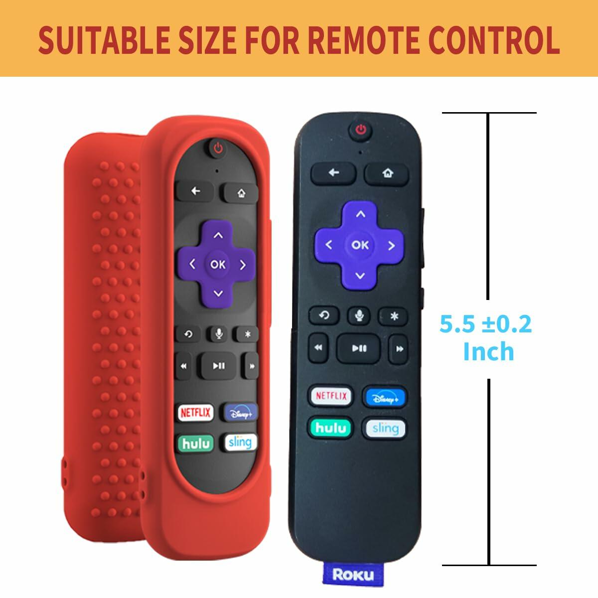 Silicone Remote Cover for Roku TV Remote Shockproof Washable with Lanyard Mint