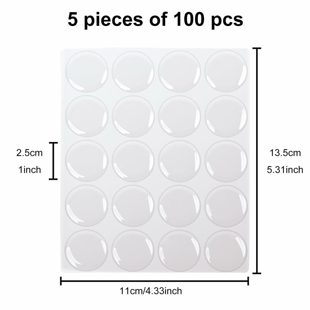 IGOGO 1” Epoxy Stickers Craft Bottle Caps Hair Bows Scrapbook 100PCS Glitter