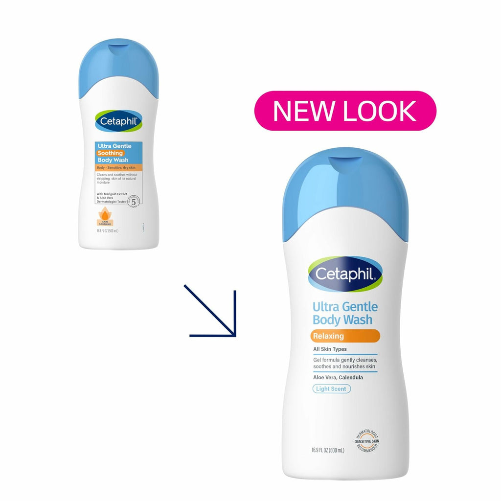 Cetaphil Ultra Gentle Body Wash 16.9oz Sensitive Skin Aloe Hypoallergenic