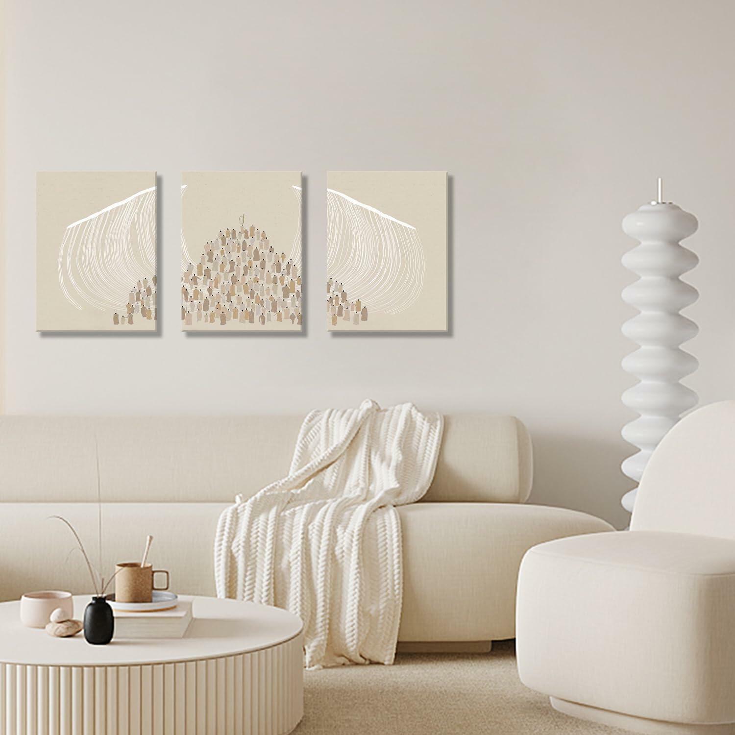 Jesus Christian Wall Art Set of 3 Canvas Prints Framed 12x16