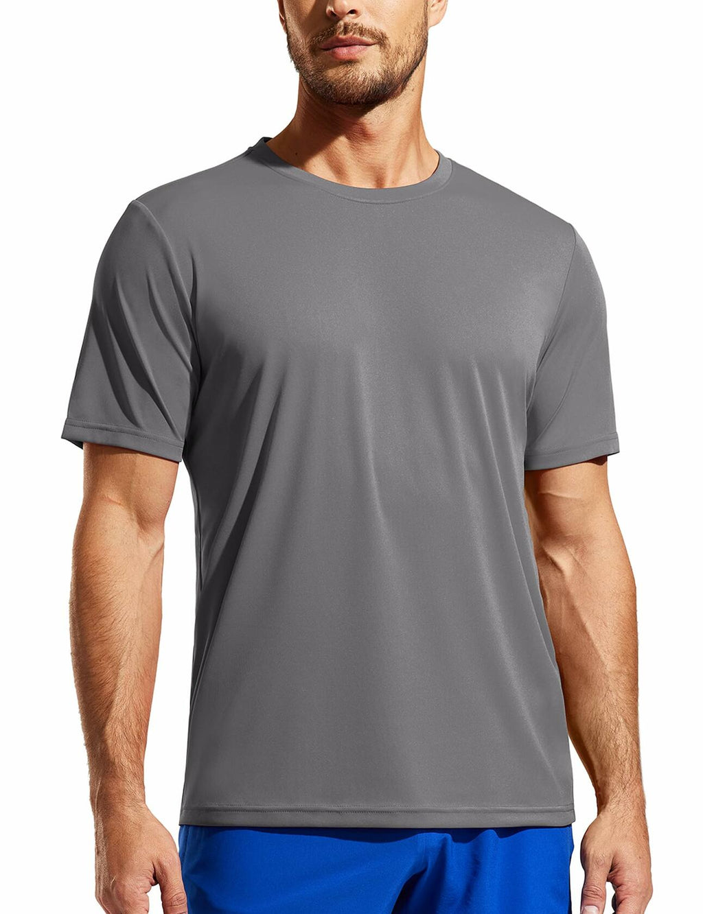 Haimont Mens UPF 50+ Fishing Shirt Quick Dry Short Sleeve Workout Tee 3XL Black