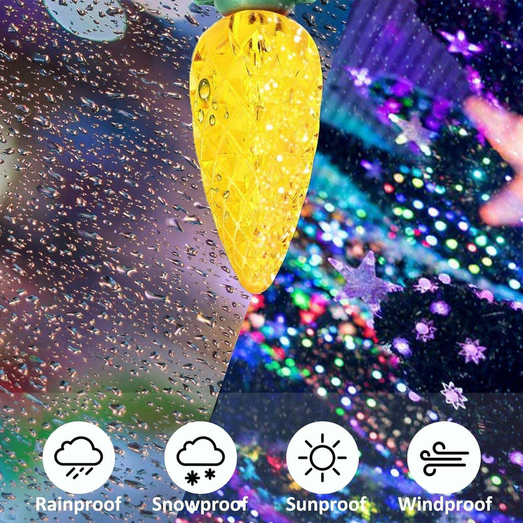 Veeydrut Solar String Lights 2 Pack 50 LED 23FT Waterproof Multicolor Outdoor