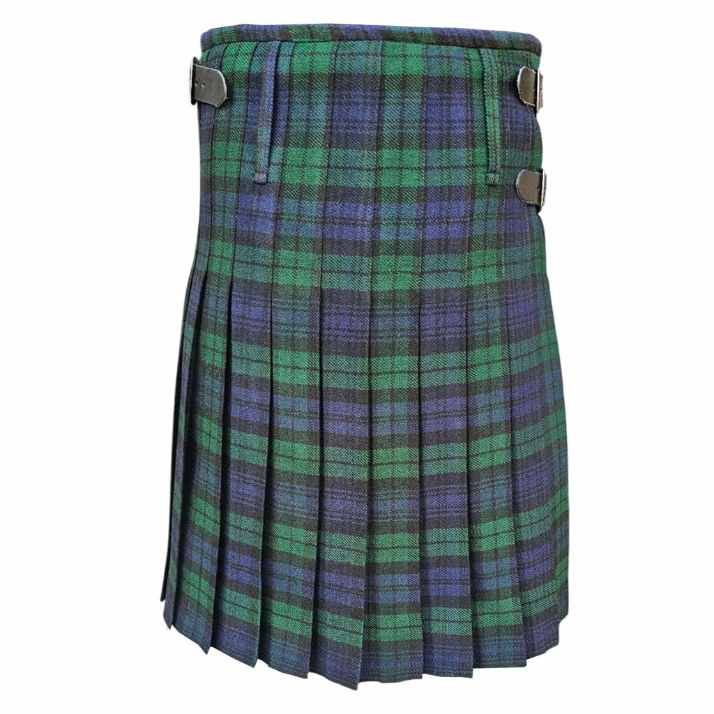 HAAUR TRADERS Scottish Tartan Men's Kilt Black Watch Leather Straps Size 38