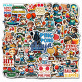 BIGZORO 50PCS Ping Pong Table Tennis Stickers Waterproof Vinyl Decals