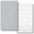 FHMJYH 2PC Super Soft Stretch Knit Crib Sheet Set Microfiber 52x28 Brown Beige