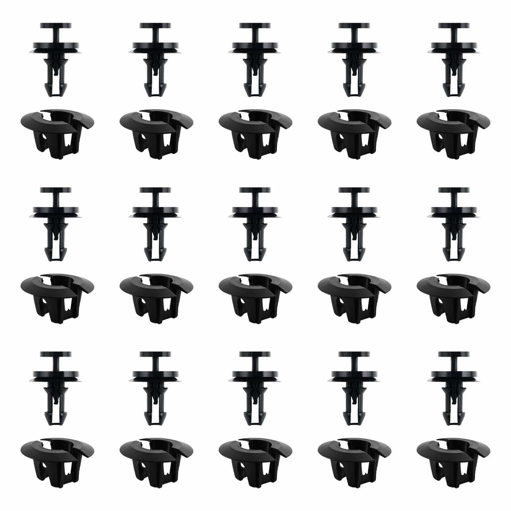 15-Pc Front Bumper & Splash Shield Retainer Clips Set – OEM 15733971/15733970
