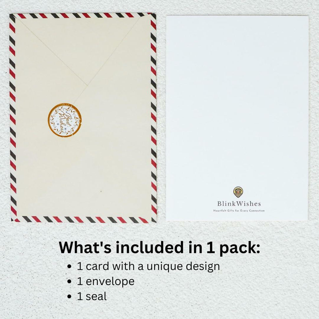 BlinkWishes Christmas Card for Aunt with Envelope & Seal | Xmas Gift