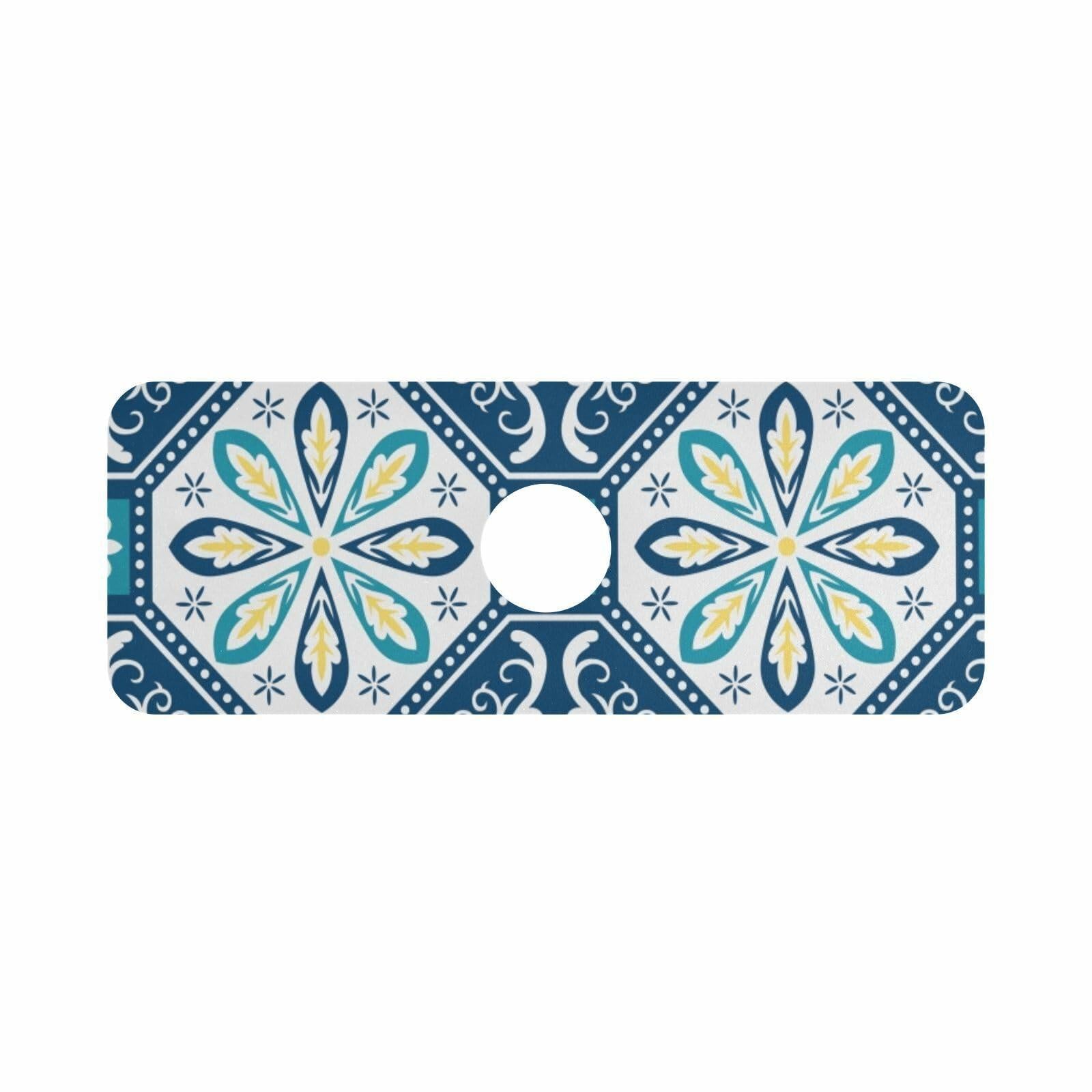 Kitchen Sink Splash Guard 14.7" Faucet Mat Water Absorbent Foldable Washable