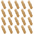Mini Wooden Clothespins 20PCS Bamboo Clothes Pins Spring Clips Windproof