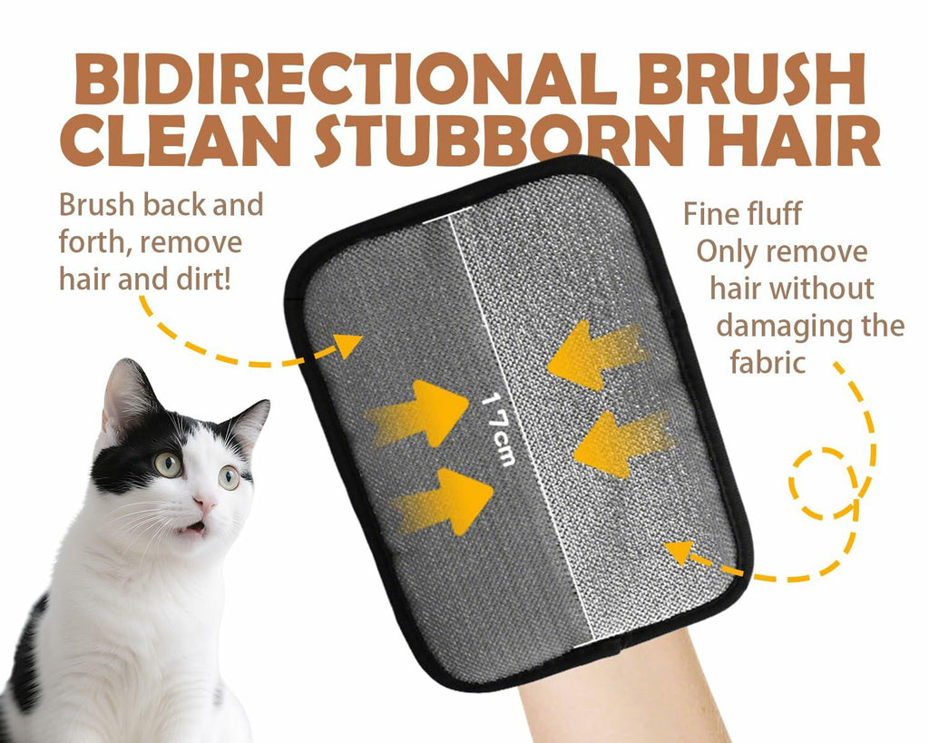 DLIOJHL Pet Hair Removal Gloves Cat & Dog Hair Cleaner Black Red