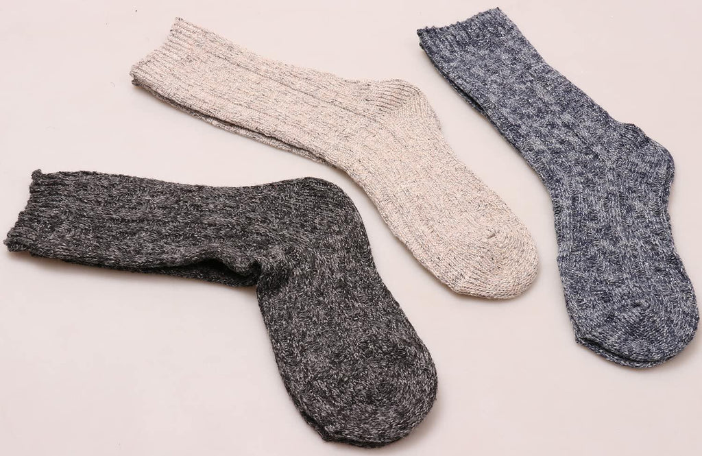 3 Pairs Women Winter Knee High Boot Socks Cable Knit Size 5-11