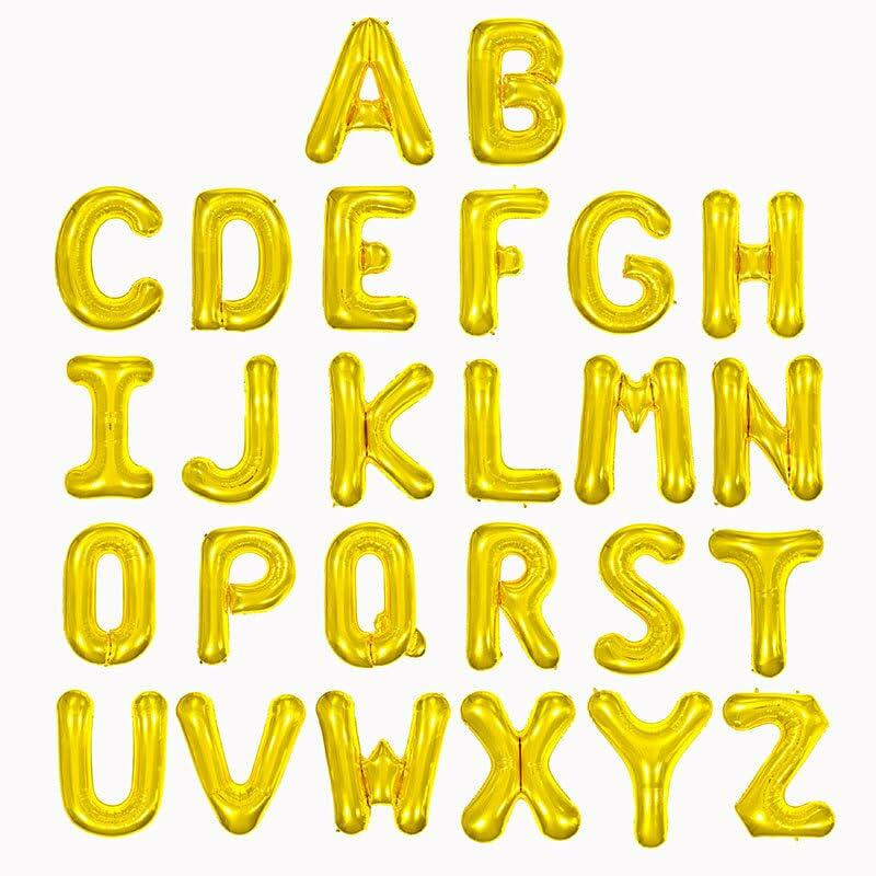 WRWMSLGO Letter Balloons 40in Alphabet A-Z Gold Foil Mylar Party Decor B