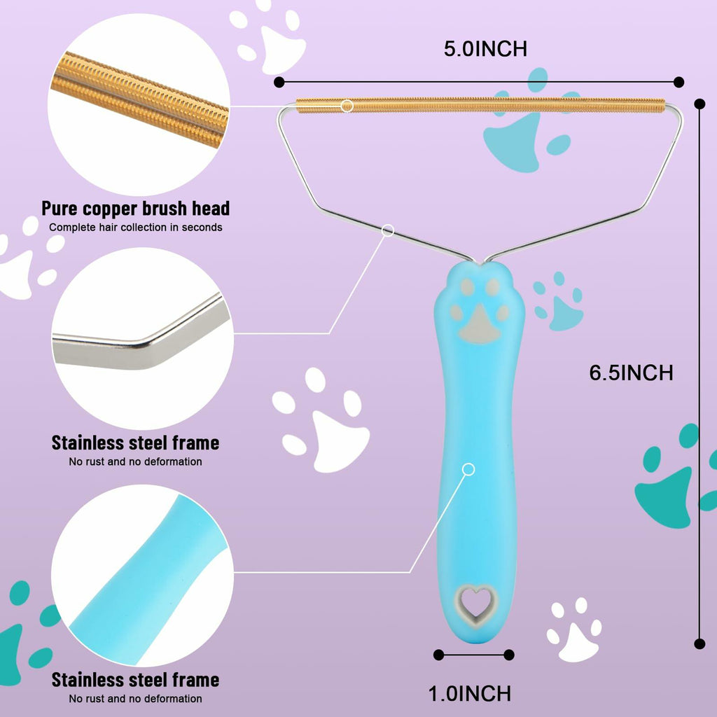 Qiguet Pet Hair Remover Carpet Scraper Fur Remover Tool Black