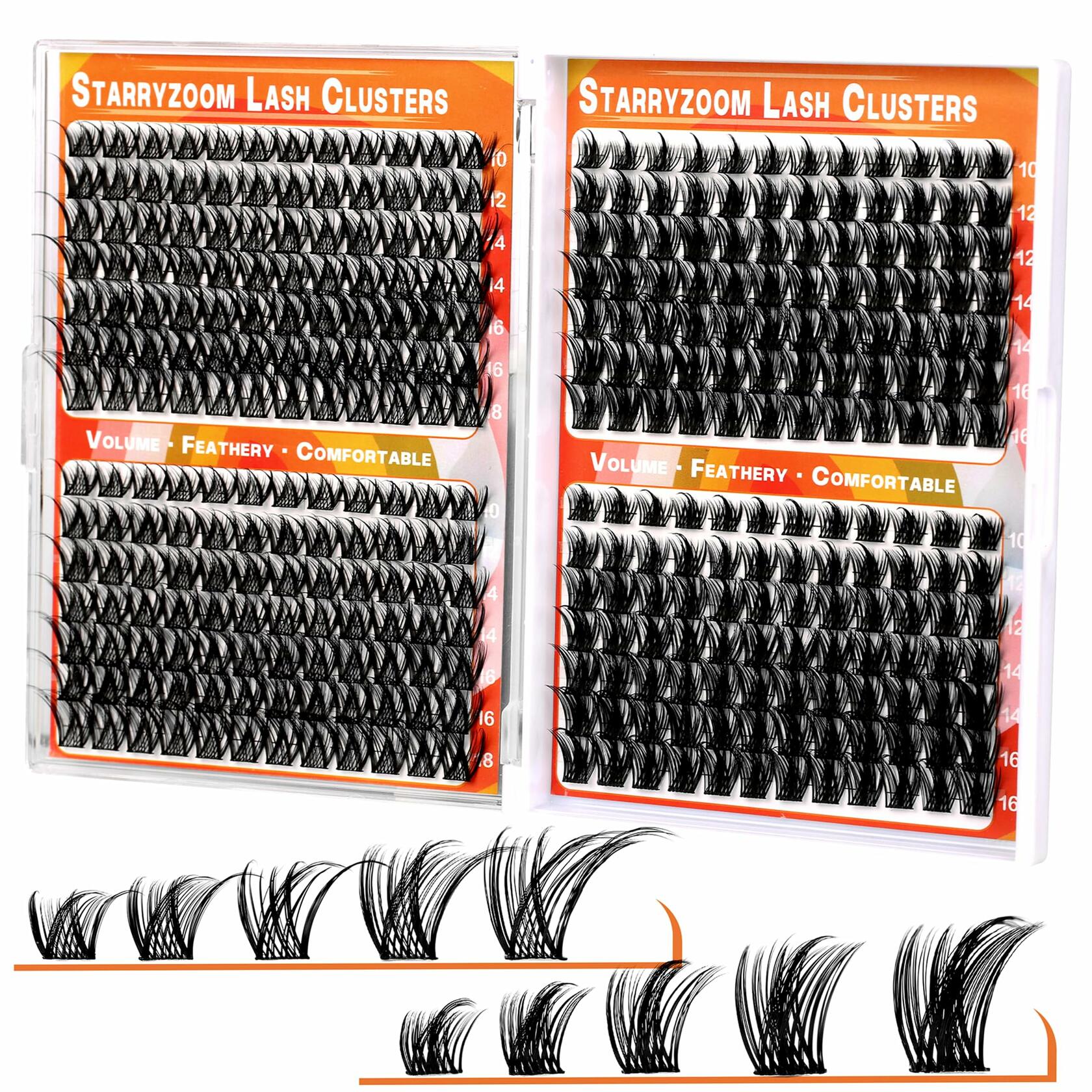 Starryzoom Lash Clusters Book Wispy Flull Volume Spiky Doe-Eye Manga Cluster